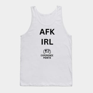 AFK IRL Black Text Tank Top